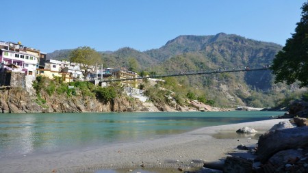 Laxman Jhula bridge and our ashram